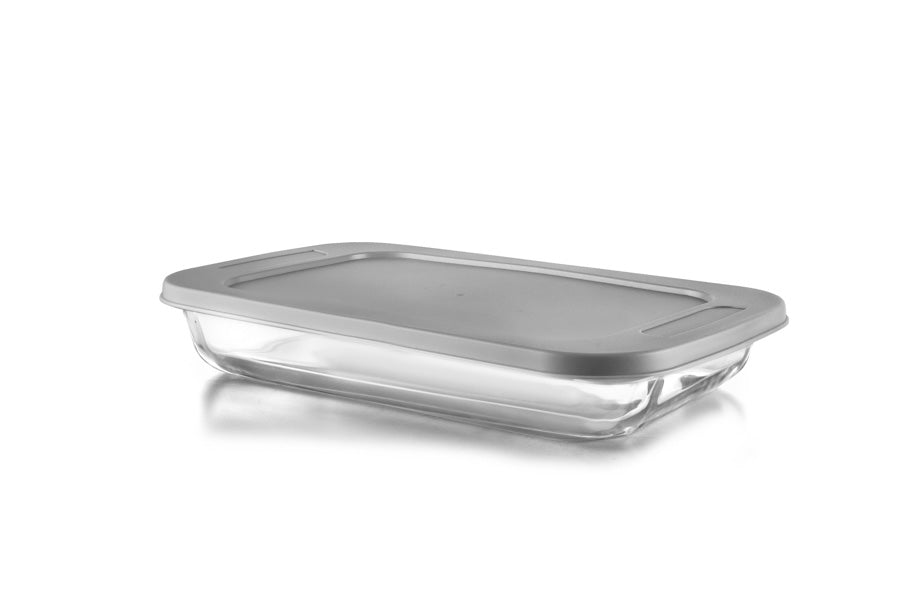 RECTANGULAR DISH WITH LID