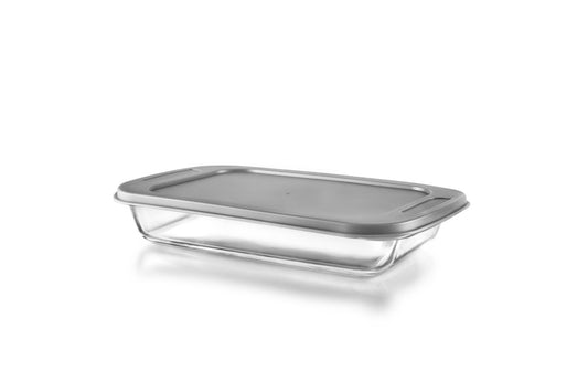 RECTANGULAR DISH WITH LID