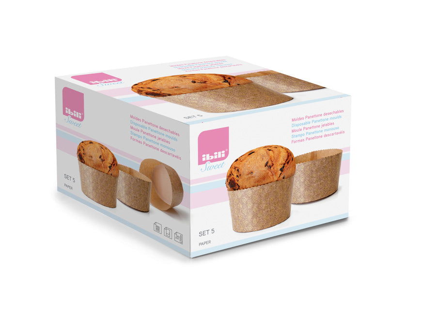 DISPOSABLE PANETTONE MOULDS 90 GR 10 PC