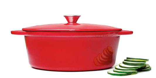 OVAL CASSEROLE RED