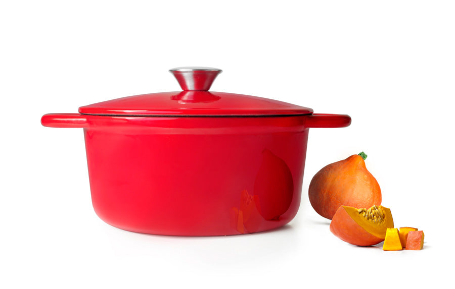 ROUND CASSEROLE RED 24X11,50 CM