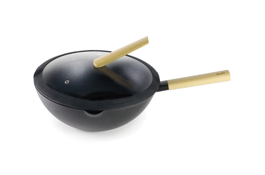 WOK LUXE WITH LID 30 CM